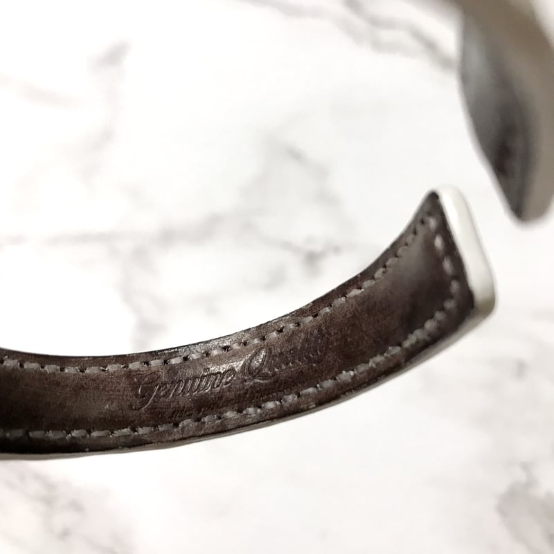 レザーバングル Leather Bangle ナロータイプ ( ヒマラヤクロコ