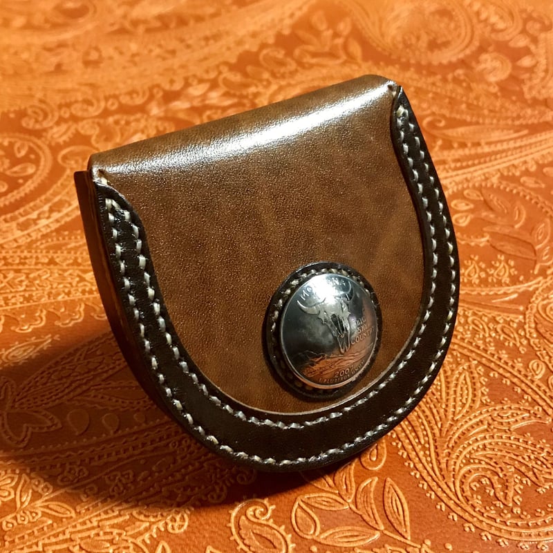 馬蹄型コインケース COIN CASE 装飾タイプ ( ルガト・茶・焦茶 馬蹄型コインケース COIN CASE 装飾タイプ ( ルガト・茶・焦茶