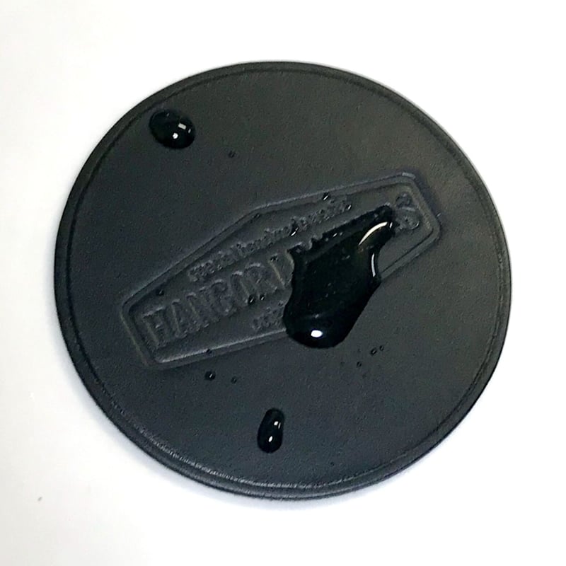 オリジナルコースター COASTER 刻印2タイプ ( 防水革・ブラック) ／革