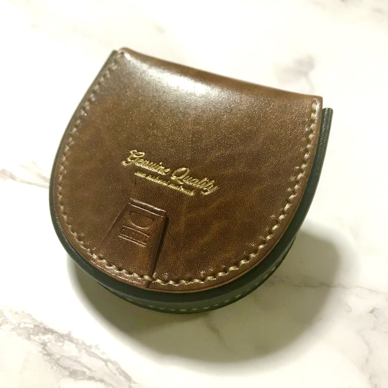 箔押し 馬蹄型コインケース COIN CASE ( ルガト・ブラウン 箔押し 馬蹄型コインケース COIN CASE ( ルガト・ブラウン
