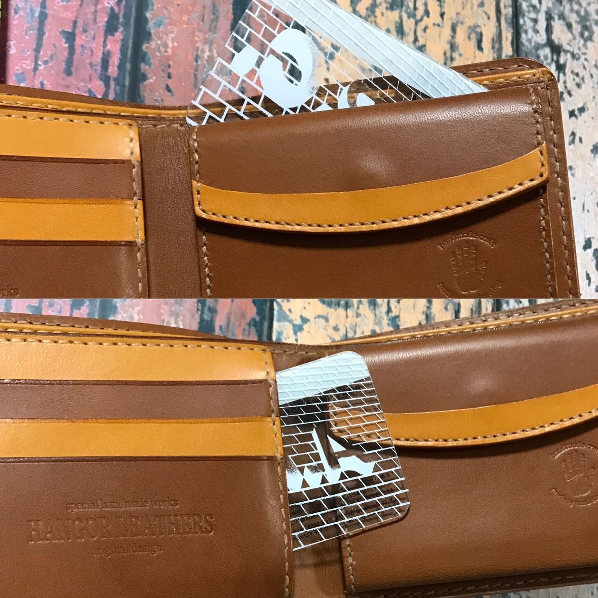 小物 ENOF leather groves with charm ショートウォレット SHORT WALLET ライダースタイプ ( ブラス製