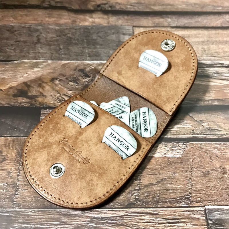 ギター ピックケース Pick Case ( 本革イタリアンレザー マヤ ) ／革