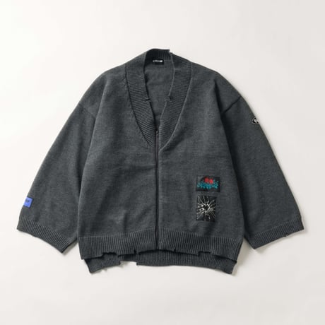【lil' valley】DAMAGE KNIT CARDIGAN