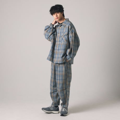 【lil' valley】VERSATILE CHECK EASY PANTS
