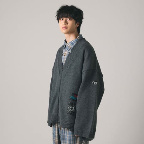 【lil' valley】DAMAGE KNIT CARDIGAN