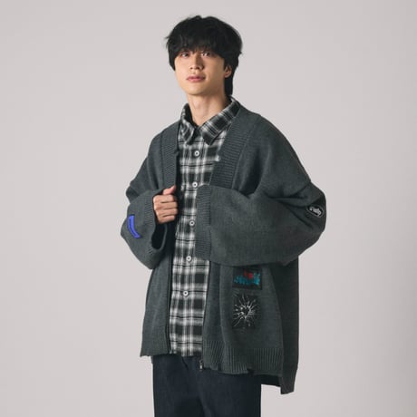 【lil' valley】DAMAGE KNIT CARDIGAN