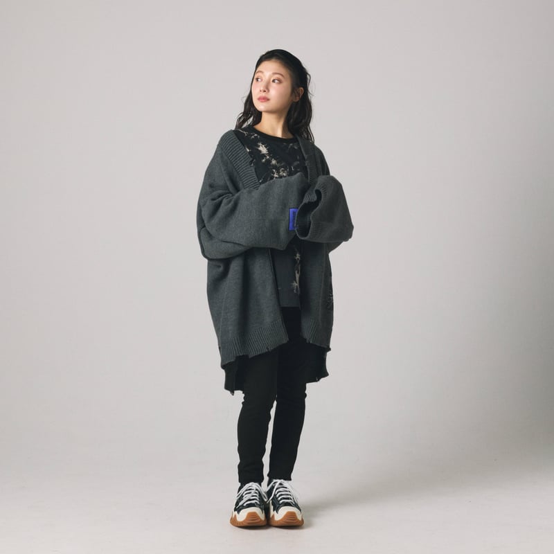 lil' valley】DAMAGE KNIT CARDIGAN | Tani Yuuki