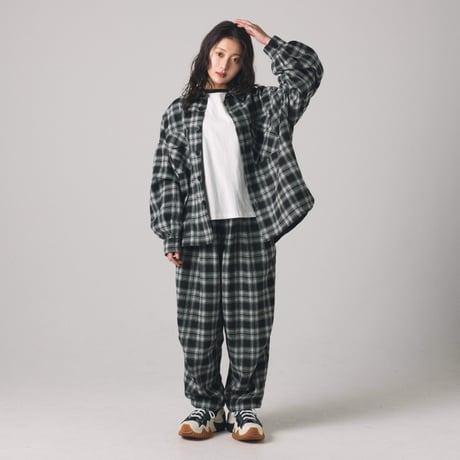 【lil' valley】VERSATILE CHECK EASY PANTS