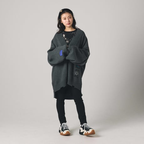 【lil' valley】DAMAGE KNIT CARDIGAN