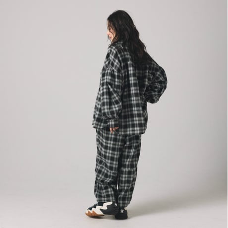 【lil' valley】VERSATILE CHECK EASY PANTS