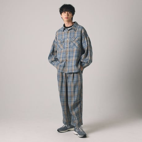 【lil' valley】VERSATILE CHECK EASY PANTS
