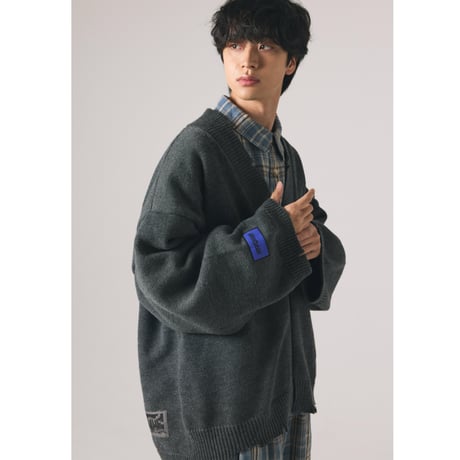 【lil' valley】DAMAGE KNIT CARDIGAN