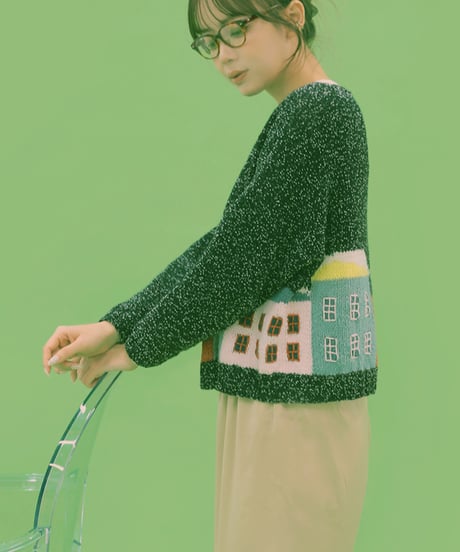 東海えりかさんデザイン 『snowy night cardigan』のkit