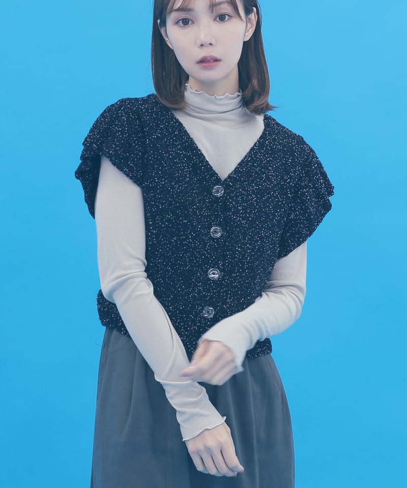 PAPER KNIT MULTIボタンCHIBIベスト ダークネイビー_FREE PAPER KNIT MULTIボタンCHIBIベスト ダークネイビー_FREE - メルカリ