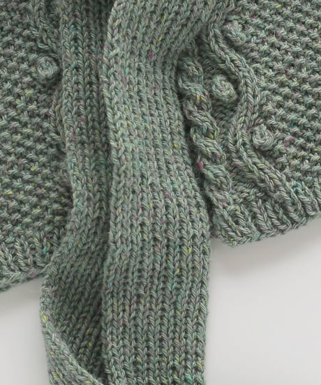 数量限定 Candy Worsted /off specで編む ウェーブモスショルダーのkit