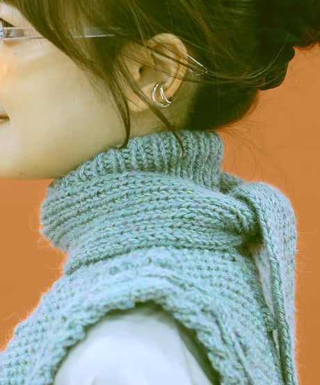 数量限定 Candy Worsted /off specで編む ウェーブモスショルダーのkit