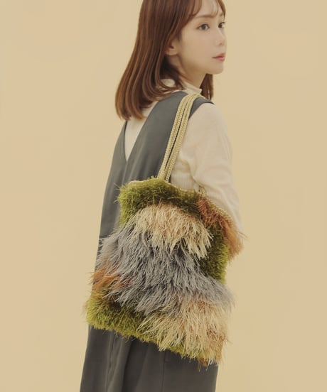 東海えりかさんデザイン 『camouflage fur bag』のキット