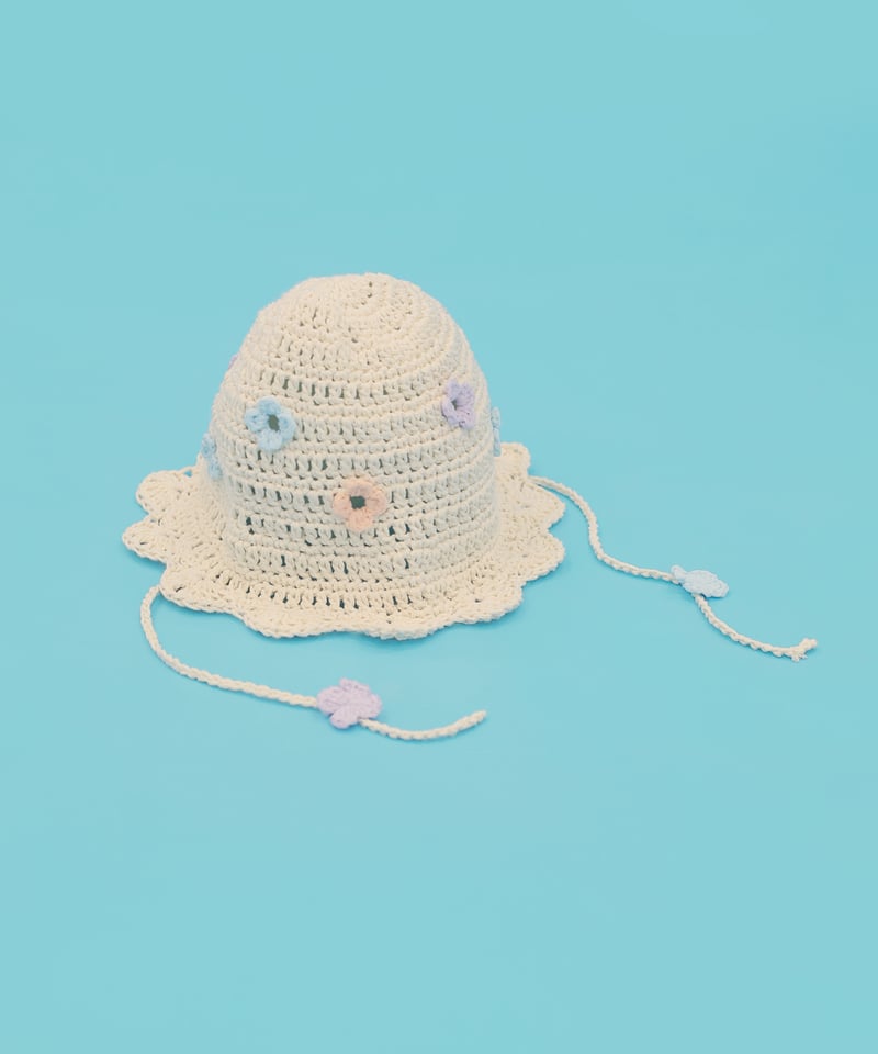 お花と羊毛ボール飾り付きパイロット帽子ハンドメイド 楽天市場