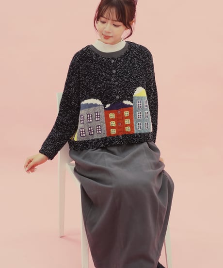 東海えりかさんデザイン 『snowy night cardigan』のkit