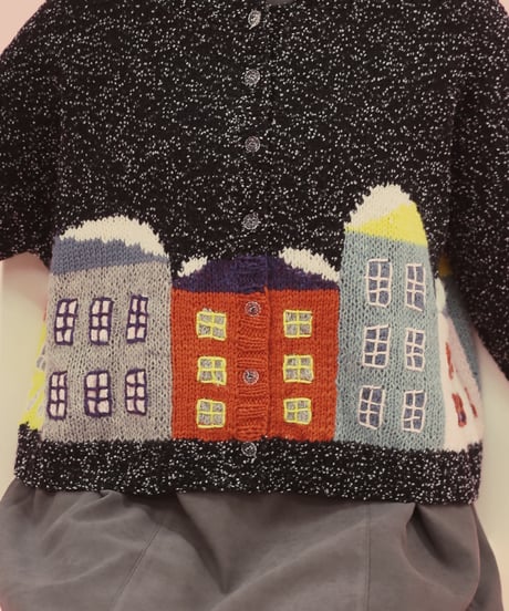 東海えりかさんデザイン 『snowy night cardigan』のkit
