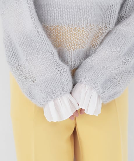 silk mohair striped pull のkit