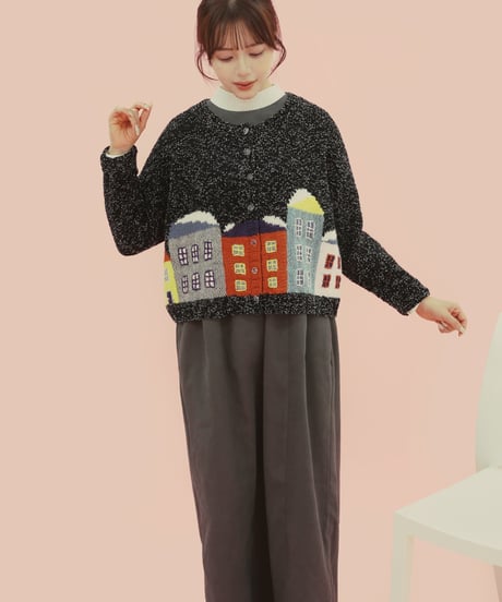 東海えりかさんデザイン 『snowy night cardigan』のkit