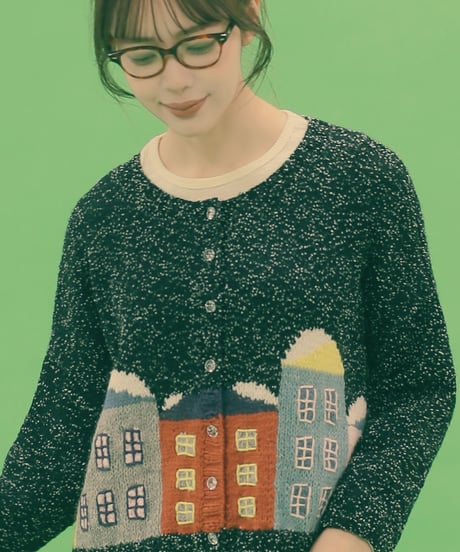 東海えりかさんデザイン 『snowy night cardigan』のkit