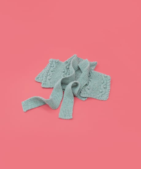 数量限定 Candy Worsted /off specで編む ウェーブモスショルダーのkit
