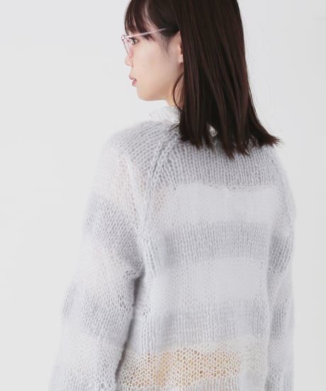 silk mohair striped pull のkit