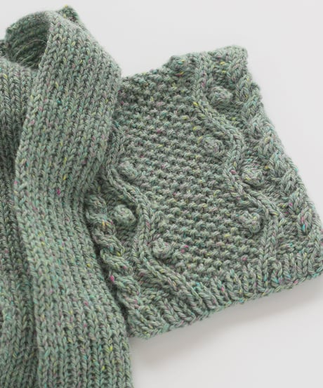 数量限定 Candy Worsted /off specで編む ウェーブモスショルダーのkit