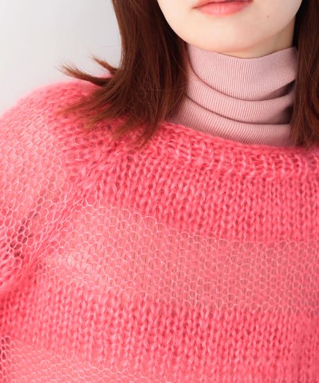 silk mohair striped pull のkit