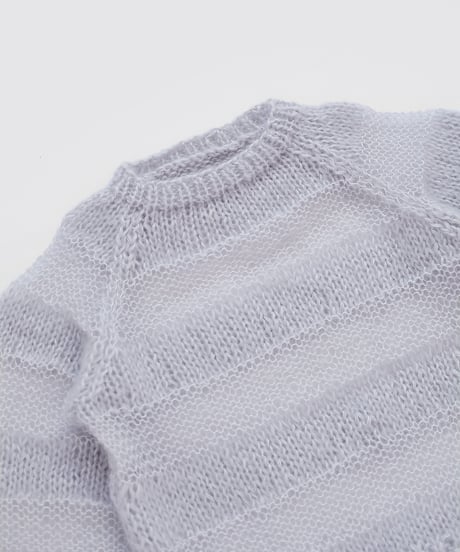 silk mohair striped pull のkit