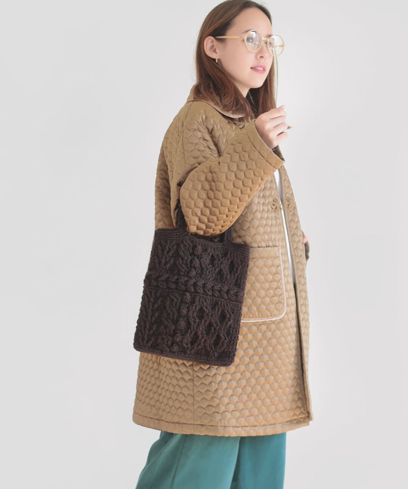 編みバッグ brooklyn w で編むアラン模様のバッグ（単色使い)のkit | itoito