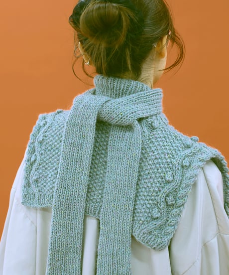 数量限定 Candy Worsted /off specで編む ウェーブモスショルダーのkit