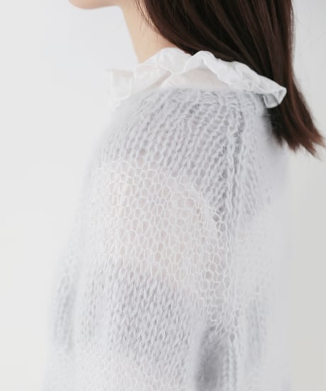 silk mohair striped pull のkit