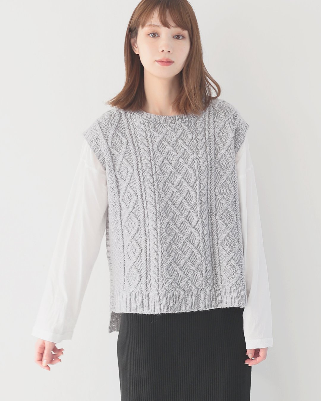 trellis pattern vest のkit | itoito