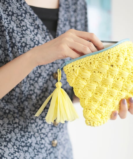 レイヤーシェル模様のファスナーポーチ（単色使い）のkit