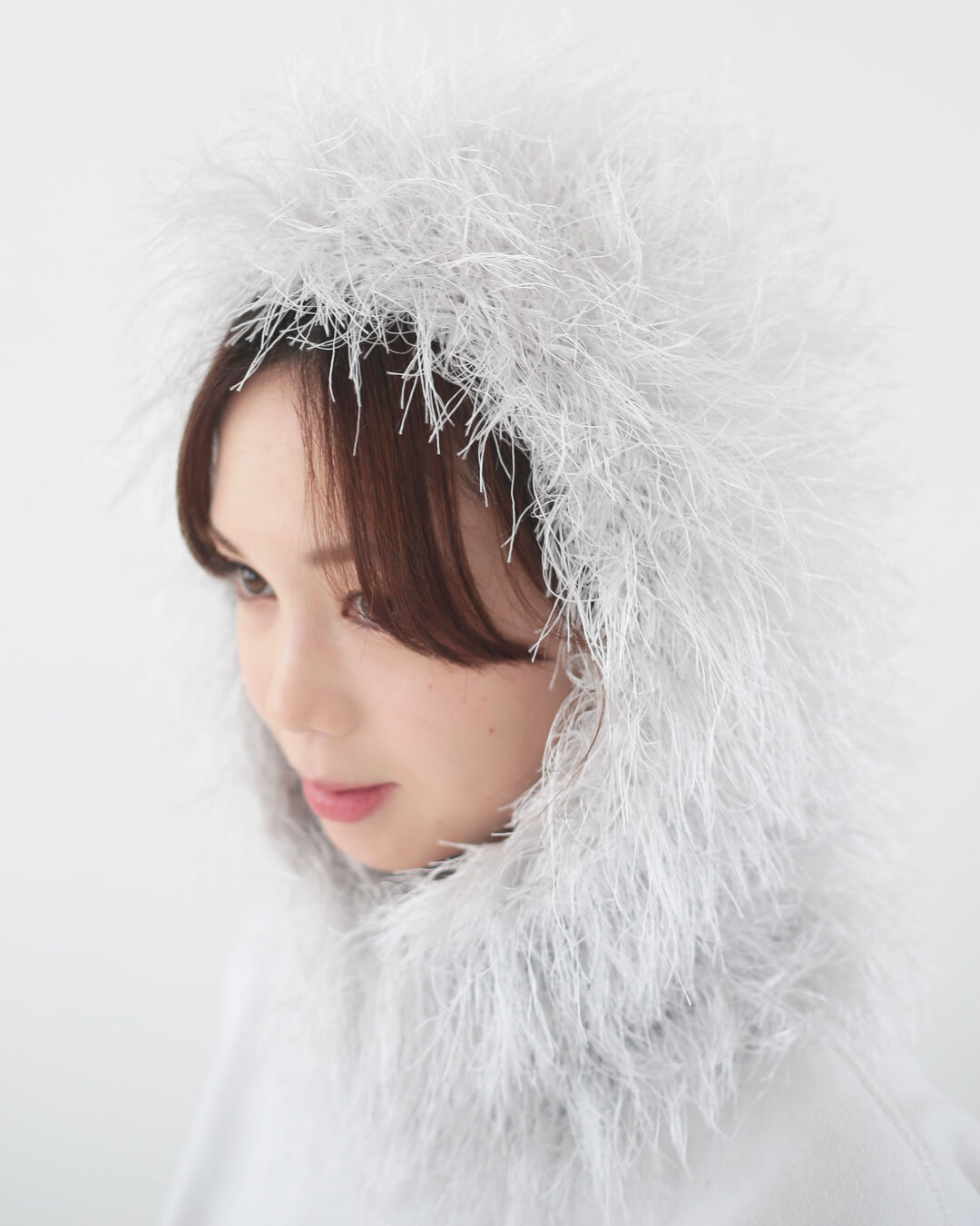 Yanyan パッチワークデザイン バラクラバ ステッチディテールニットバラクラバ | ファッション通販サイト NUGU