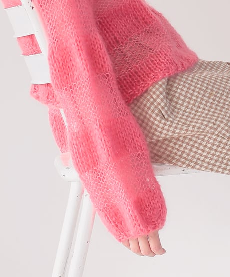silk mohair striped pull のkit