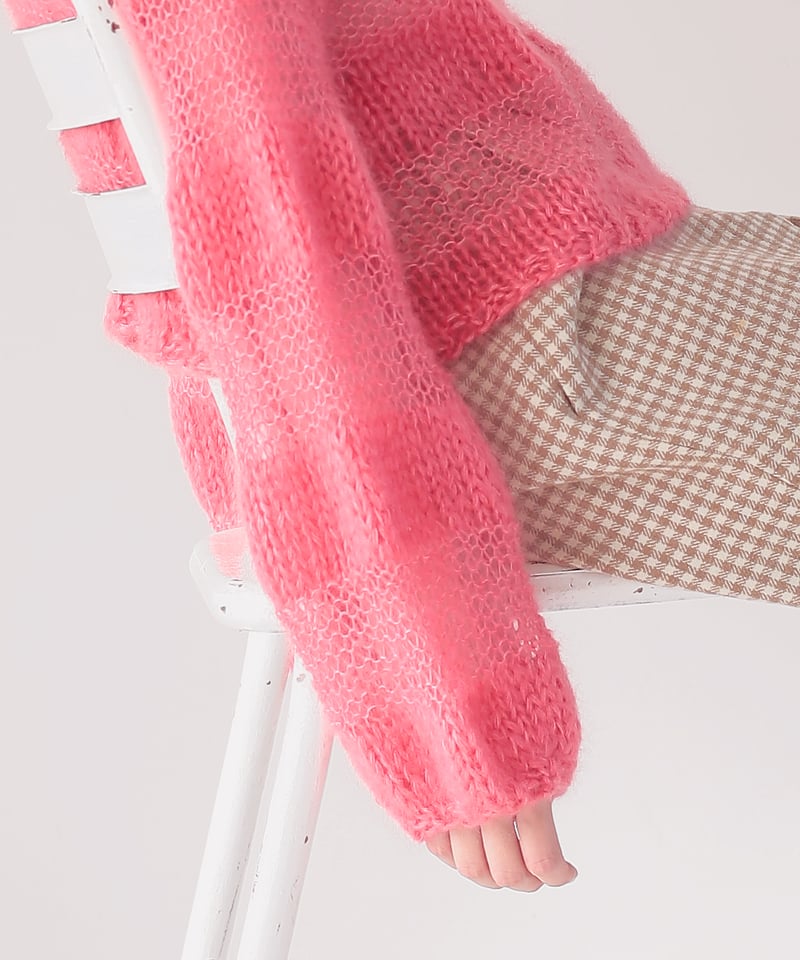 silk mohair striped pull のkit | itoito