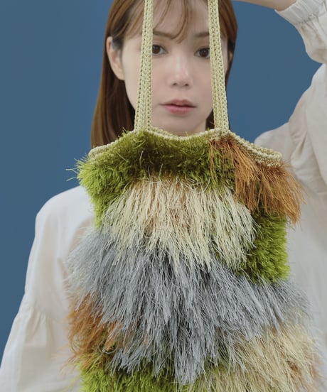 東海えりかさんデザイン 『camouflage fur bag』のキット