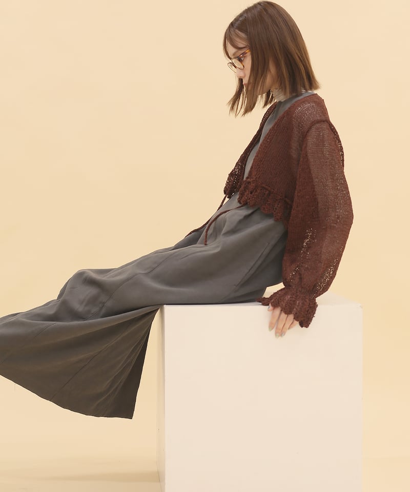 needle ジグザグパターン カーディガン EX.Mohair Cardigan - Original Check With Papillon ｜ NEEDLES