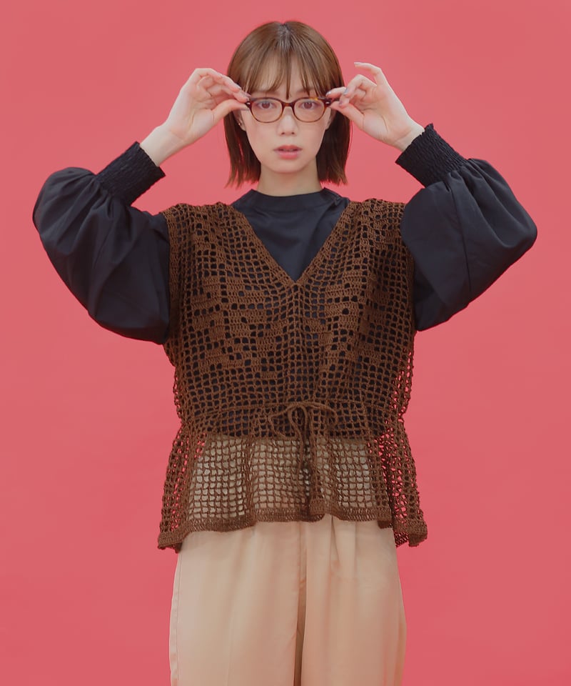 美品45R ギマニットのフラワープリントベスト 花柄 コットン素材　size2 美品45R ギマニットのフラワープリントベスト 花柄 コットン素材