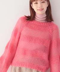 silk mohair striped pull のkit
