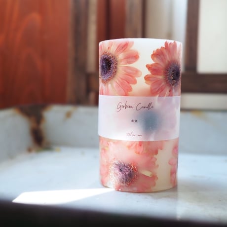 Botanical Lantern Candle  アプリコットガーベラ