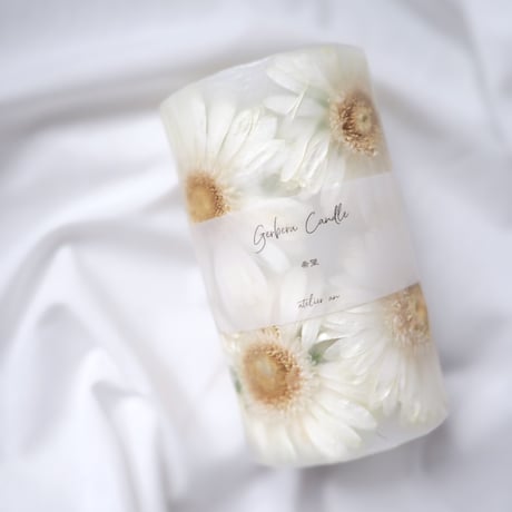 Botanical Lantern Candle  白ガーベラ
