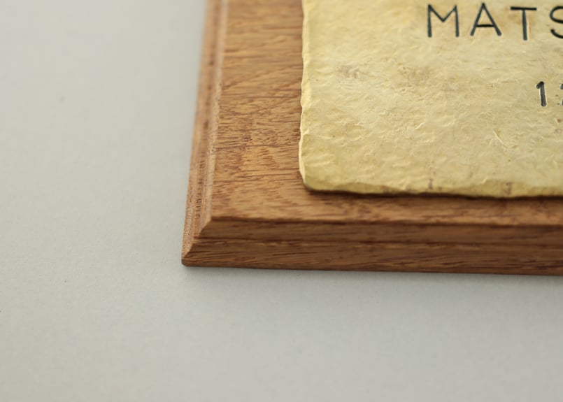 Brass plate《8×15》|真鍮表札・プレート | B R A S S L A B O