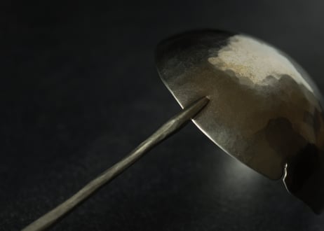 調和｜洋白と枝のミニお玉 • Chouwa (Harmony) |  Mini Ladle in Nickel Silver and Natural Branch #12