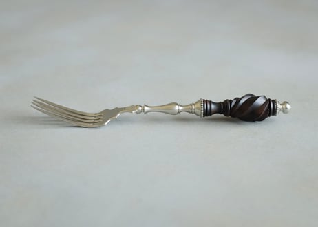 黒柿フォーク | 洋白 | テーブルフォーク | Kurogaki Wood Fork  | Nickel Silver | Table Fork#20
