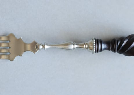 黒柿フォーク | 洋白 | テーブルフォーク | Kurogaki Wood Fork  | Nickel Silver | Table Fork#20